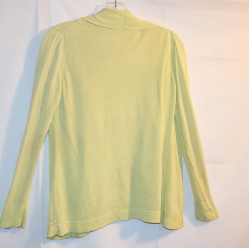 Lafayette 148 New York  open cardigan sweater. Yellow‎ Cotton Size Small